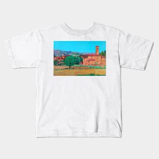 Tuscan Farm Village Kids T-Shirt